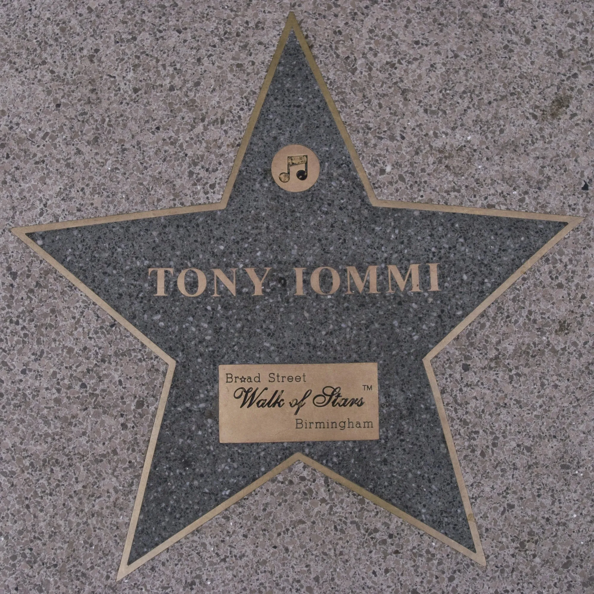 Gwiazda Tony'ego Iommiego w Birmingham Walk of Stars